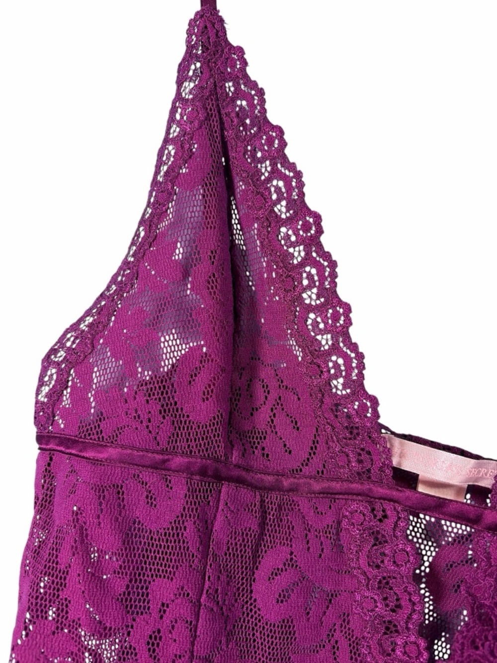Seductivewear by Cinema & Victoria Secret Baby-dolls Pink/ Purple Women's Sz L - Picture 12 of 16
